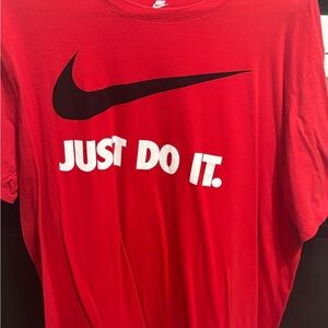 Nike Red and Black Short Sleeve Tee